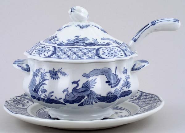 Sauce Tureen with Ladle and Stand
